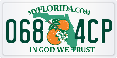 FL license plate 0684CP