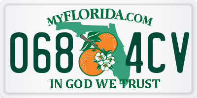 FL license plate 0684CV
