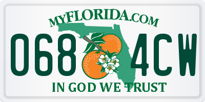 FL license plate 0684CW