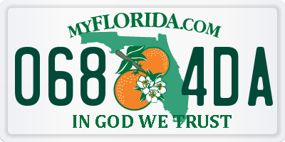 FL license plate 0684DA