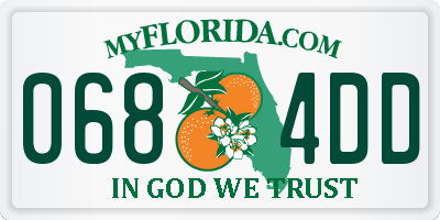 FL license plate 0684DD