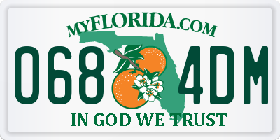 FL license plate 0684DM