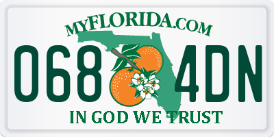 FL license plate 0684DN