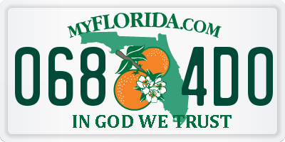 FL license plate 0684DO