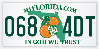 FL license plate 0684DT