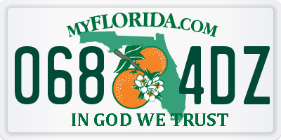 FL license plate 0684DZ