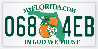 FL license plate 0684EB