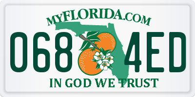FL license plate 0684ED