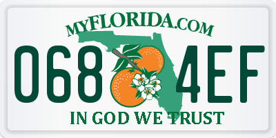 FL license plate 0684EF