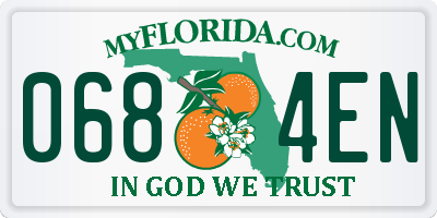 FL license plate 0684EN