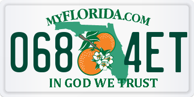 FL license plate 0684ET