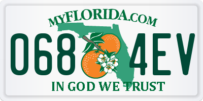 FL license plate 0684EV