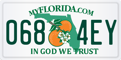 FL license plate 0684EY