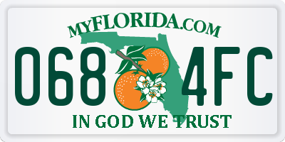 FL license plate 0684FC
