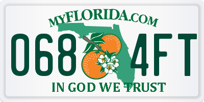 FL license plate 0684FT