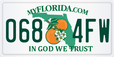 FL license plate 0684FW