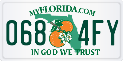 FL license plate 0684FY