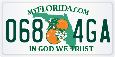 FL license plate 0684GA