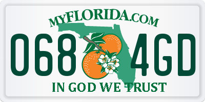 FL license plate 0684GD