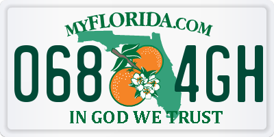 FL license plate 0684GH