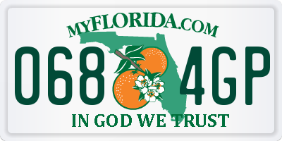 FL license plate 0684GP