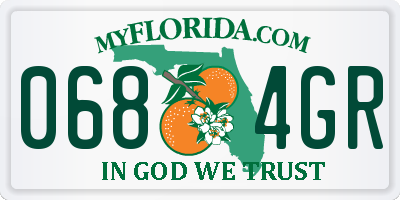 FL license plate 0684GR