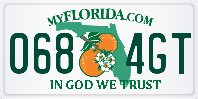 FL license plate 0684GT