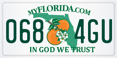 FL license plate 0684GU