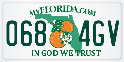 FL license plate 0684GV