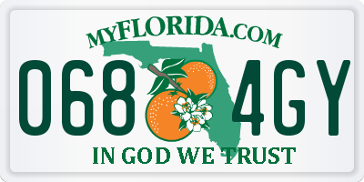 FL license plate 0684GY