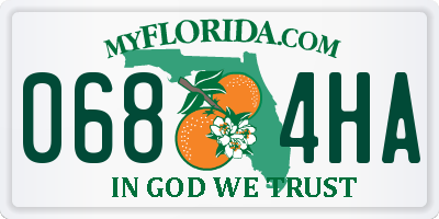 FL license plate 0684HA