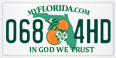 FL license plate 0684HD