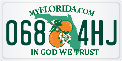 FL license plate 0684HJ