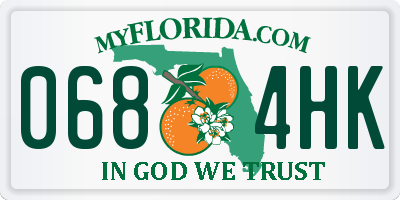 FL license plate 0684HK