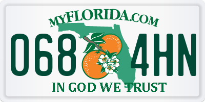 FL license plate 0684HN