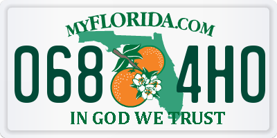 FL license plate 0684HO