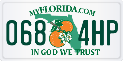 FL license plate 0684HP