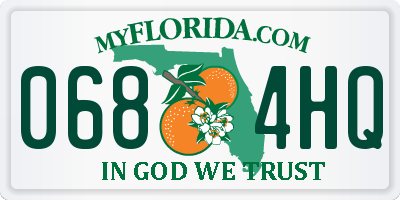 FL license plate 0684HQ
