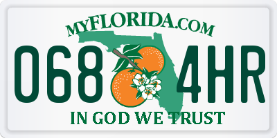 FL license plate 0684HR