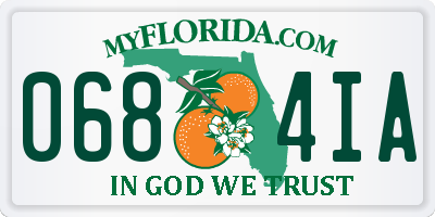 FL license plate 0684IA