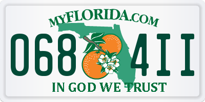 FL license plate 0684II