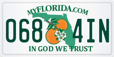 FL license plate 0684IN