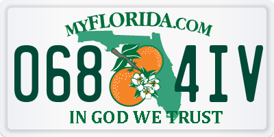 FL license plate 0684IV