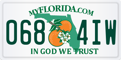 FL license plate 0684IW