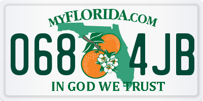 FL license plate 0684JB