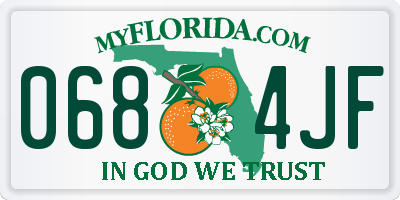 FL license plate 0684JF
