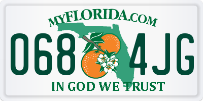 FL license plate 0684JG