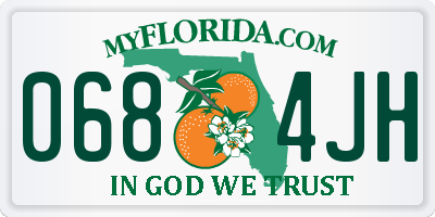 FL license plate 0684JH