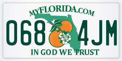 FL license plate 0684JM