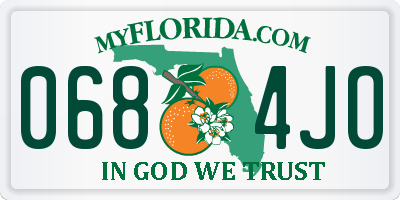 FL license plate 0684JO